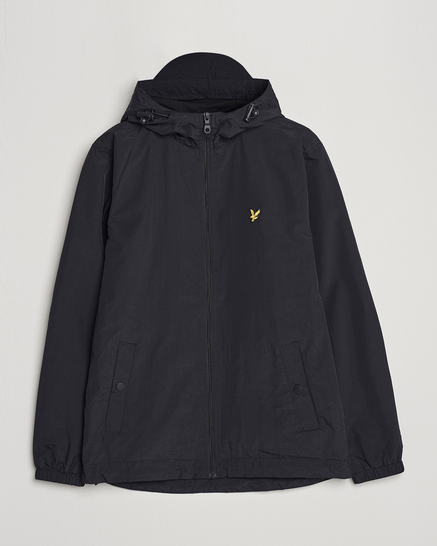 Homme | Manteaux Et Vestes | Lyle & Scott | Zip Through Hooded Jacket Jet Black