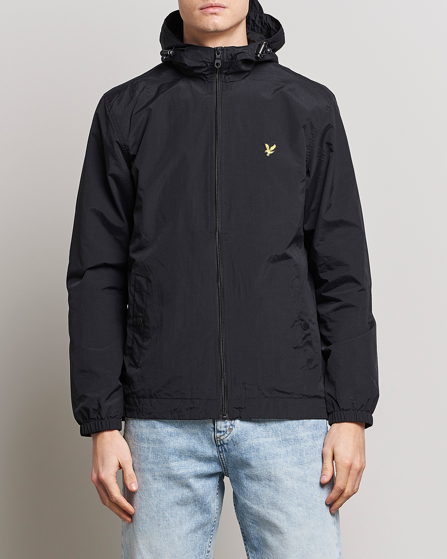 Homme | Manteaux Et Vestes | Lyle & Scott | Zip Through Hooded Jacket Jet Black