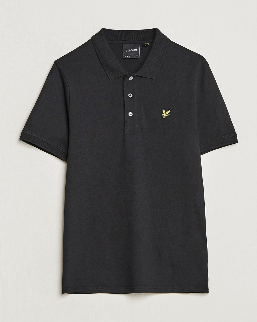 Homme | Polos | Lyle & Scott | Plain Pique Polo Jet Black