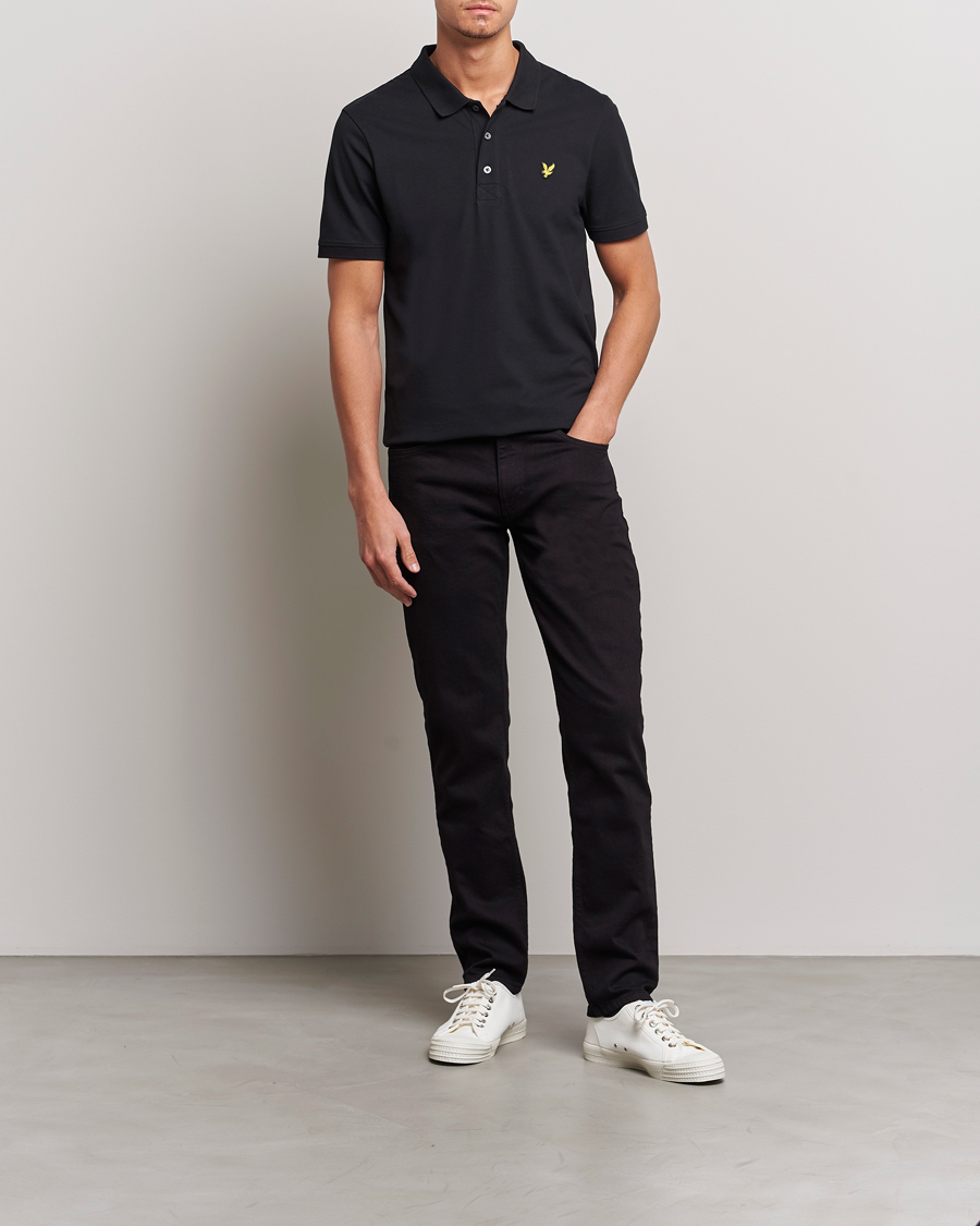 Homme | Polos | Lyle & Scott | Plain Pique Polo Jet Black