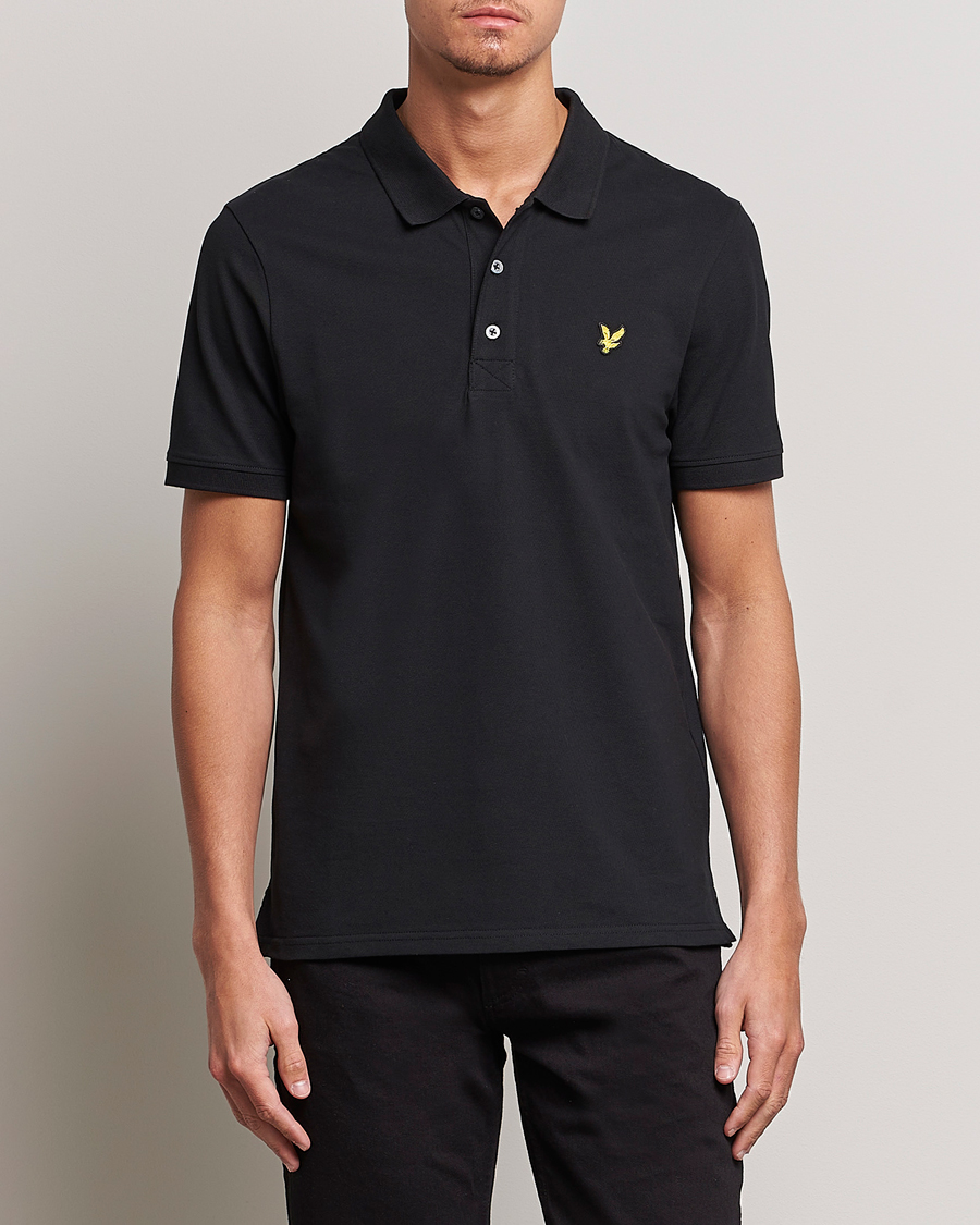 Homme | Polos | Lyle & Scott | Plain Pique Polo Jet Black