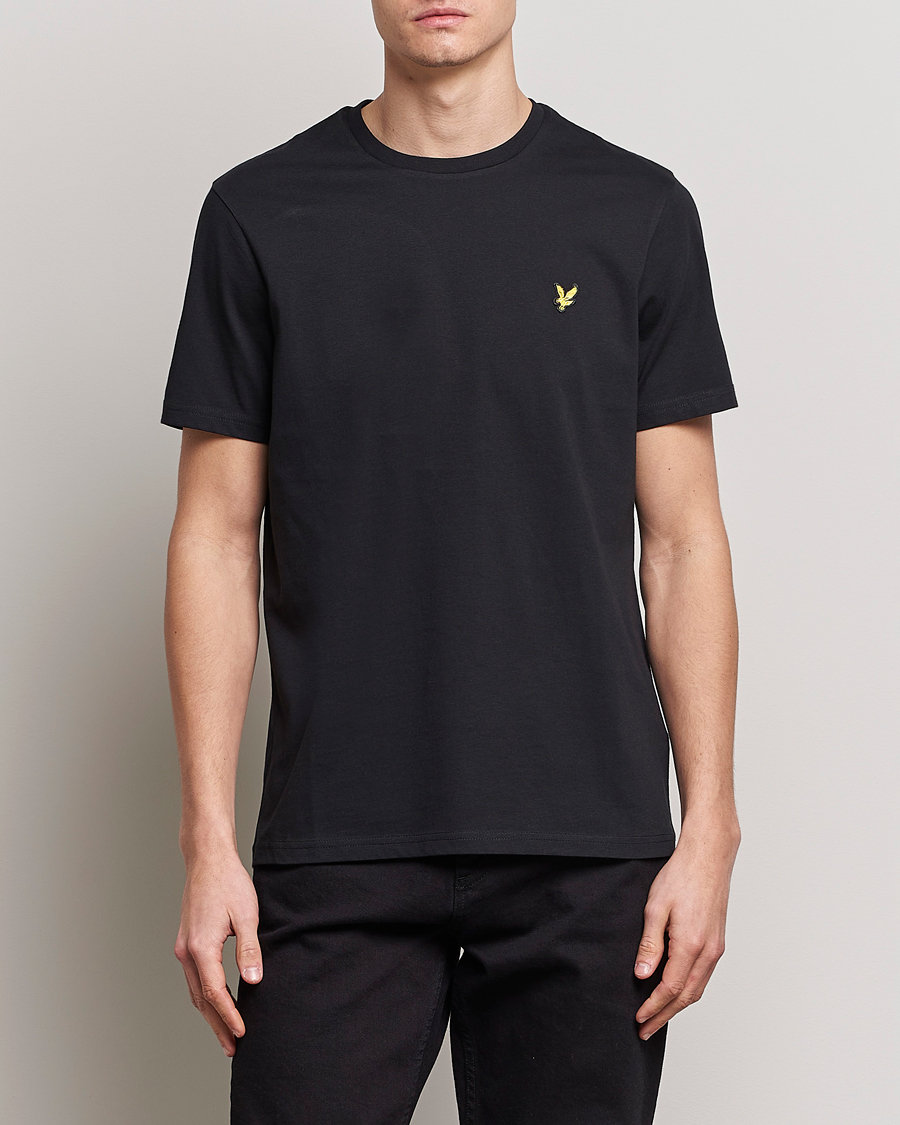 Homme | T-Shirts Noirs | Lyle & Scott | Crew Neck Organic Cotton T-Shirt Jet Black