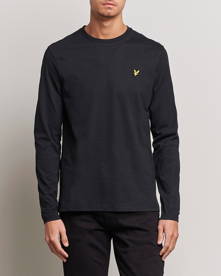 Homme | T-shirts À Manches Longues | Lyle & Scott | Long Sleeve Crew Neck T-Shirt Jet Black