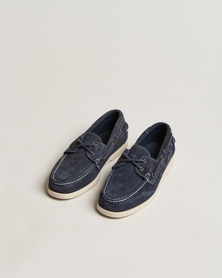 Homme | Sebago Docksides Suede Boat Shoe Navy | Sebago | Docksides Suede Boat Shoe Navy