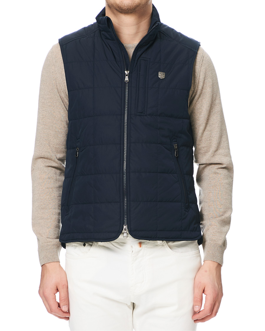 Homme | Manteaux Et Vestes | Morris | Quilted Crew Vest Navy