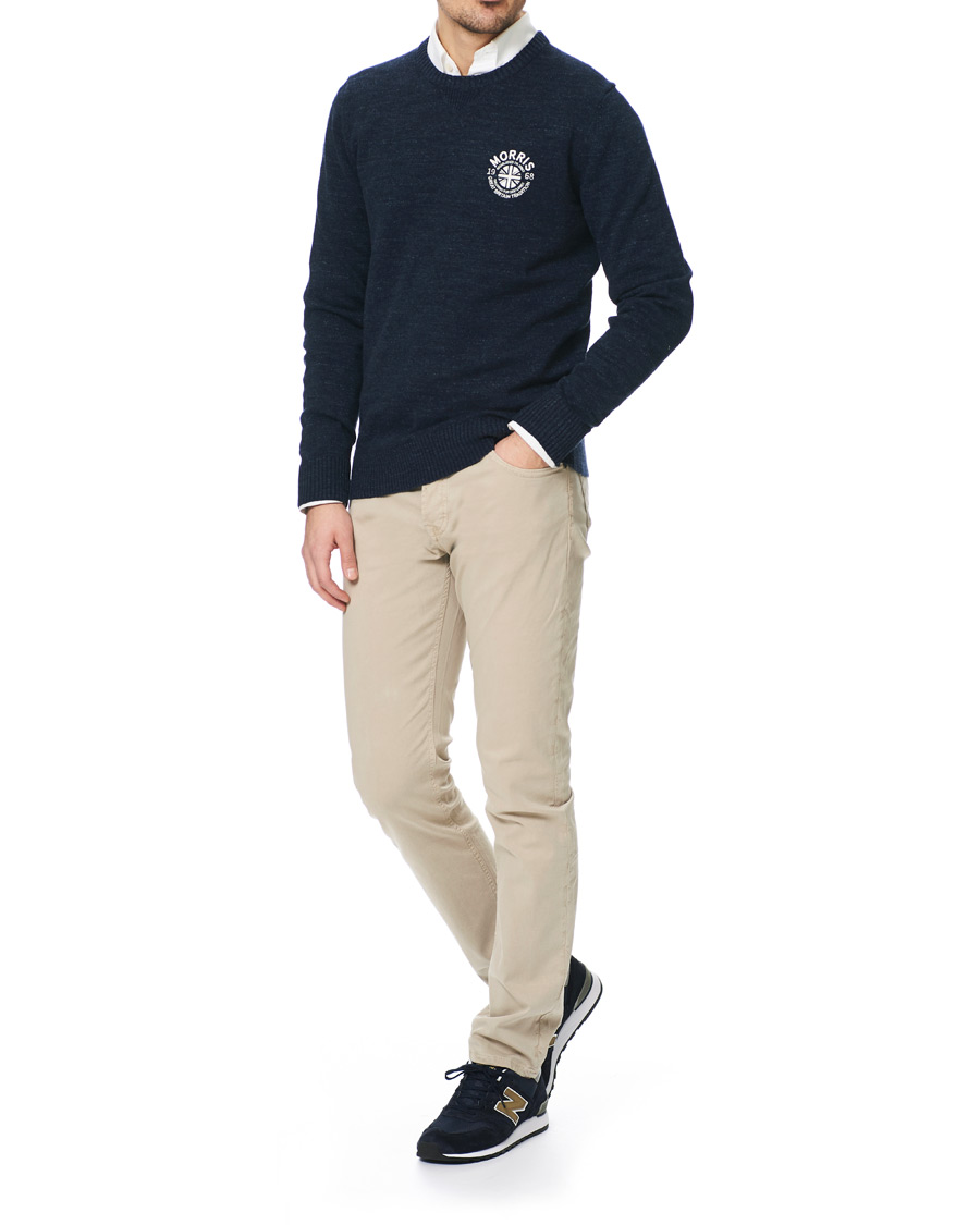 Homme | Pulls Et Tricots | Morris | Leron Knitted O-Neck Navy