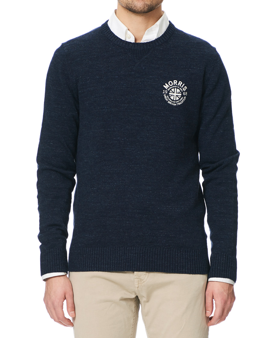 Homme | Pulls Et Tricots | Morris | Leron Knitted O-Neck Navy
