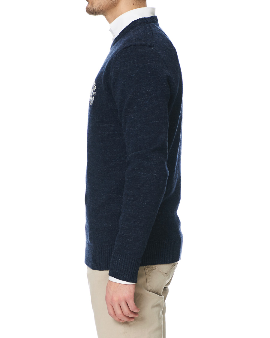Homme | Pulls Et Tricots | Morris | Leron Knitted O-Neck Navy