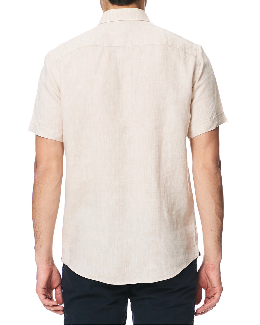 Homme | Chemises | Morris | Douglas Short Sleeve Linen Shirt Khaki