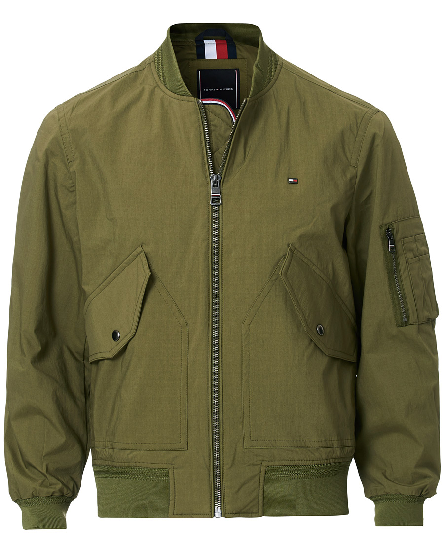 Homme | Manteaux Et Vestes | Tommy Hilfiger | Lightweight Cotton Bomber Jacket Moss Green