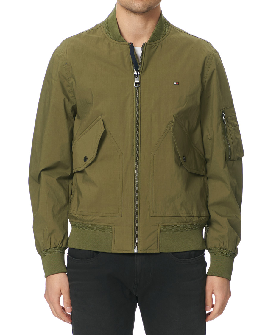 Homme | Manteaux Et Vestes | Tommy Hilfiger | Lightweight Cotton Bomber Jacket Moss Green