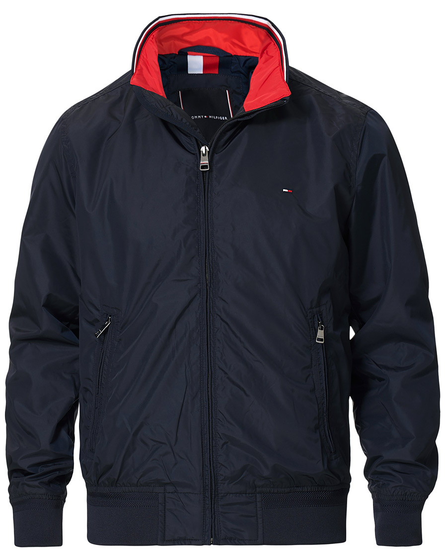 Homme | Manteaux Et Vestes | Tommy Hilfiger | Stripe Rib Bomber Jacket Desert Sky