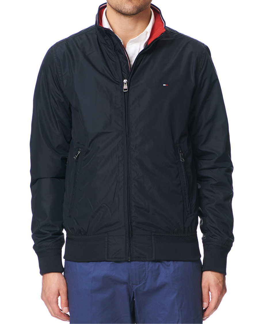 Homme | Manteaux Et Vestes | Tommy Hilfiger | Stripe Rib Bomber Jacket Desert Sky