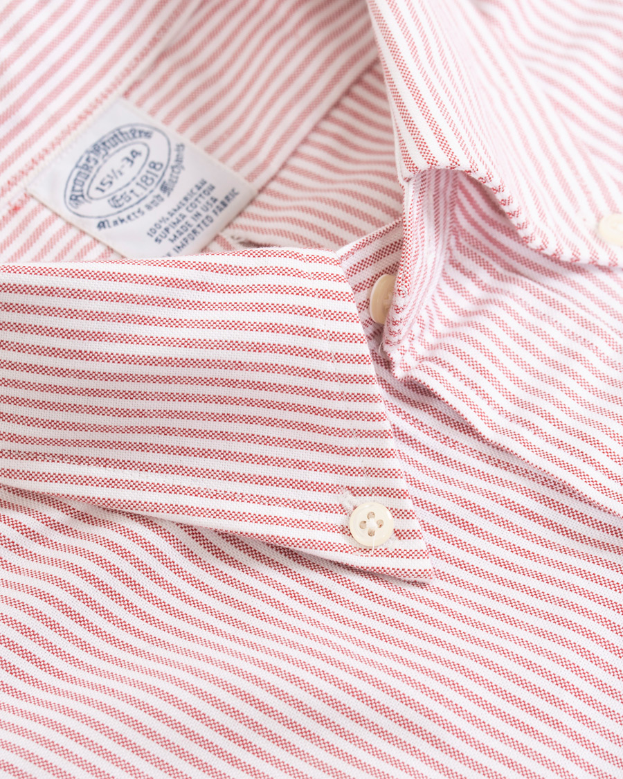Homme | Chemises | Brooks Brothers | Regent Fit Cotton Oxford Shirt Red/White