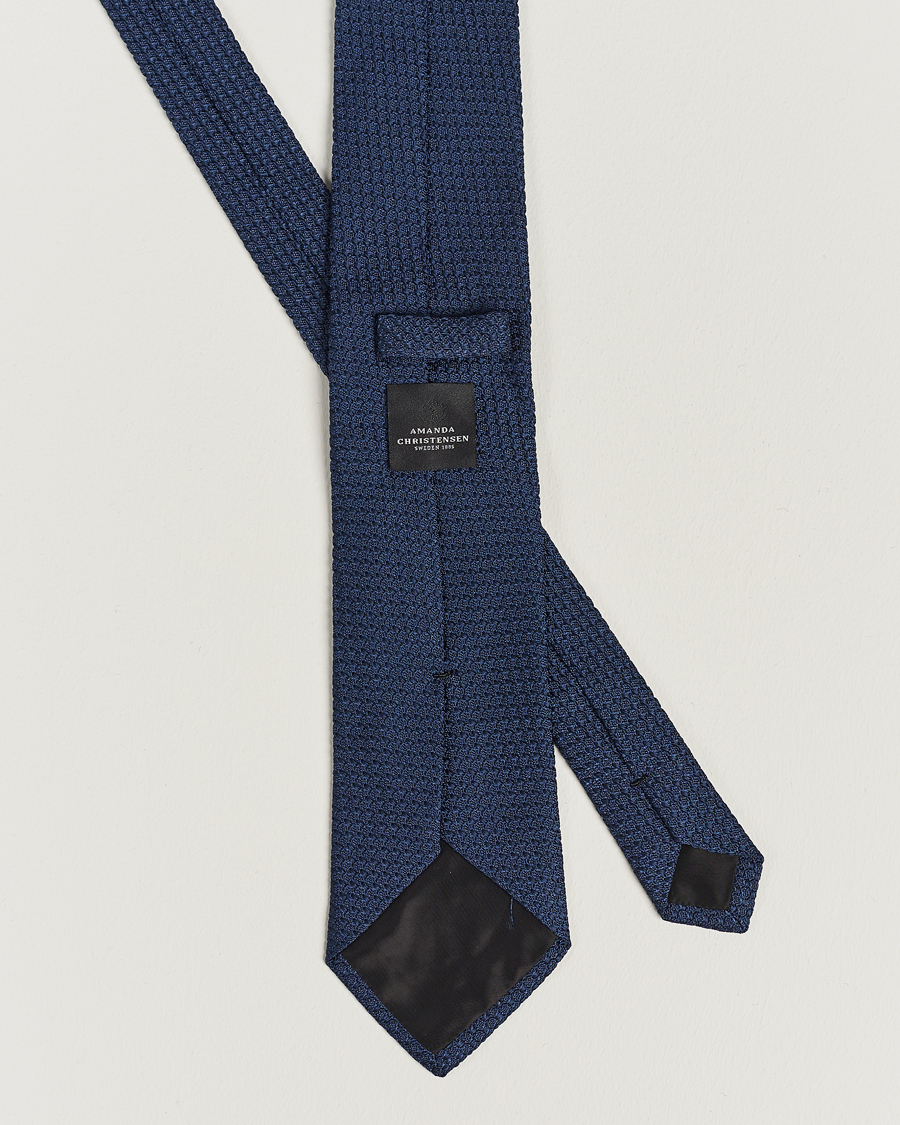 Homme | Cravates | Amanda Christensen | Silk Grenadine 8 cm Tie Napoli Blue