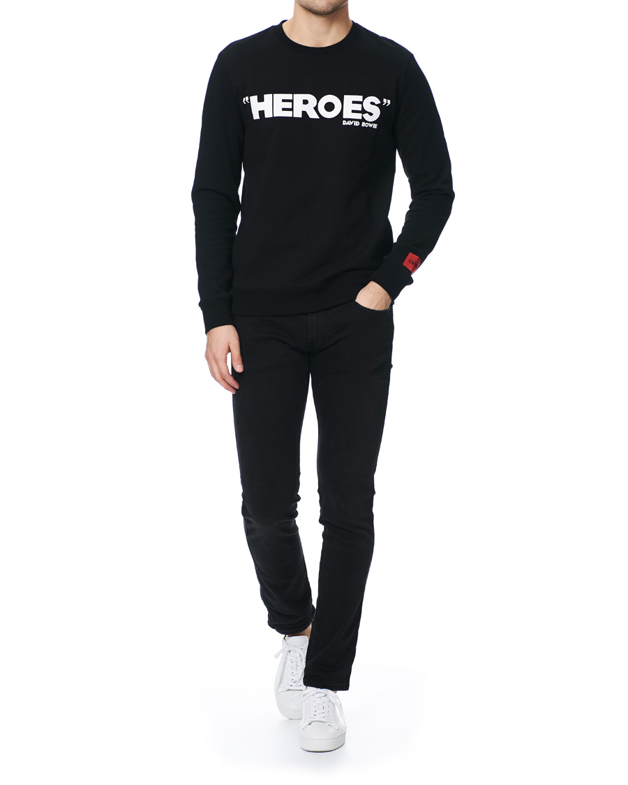 Homme | Pulls Et Tricots | HUGO | Deroes Printed Sweatshirt Black