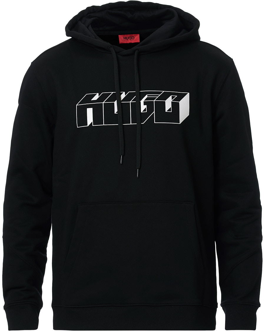 Homme | Pulls Et Tricots | HUGO | Dazarus Reflex Print Relaxed Fit Hoodie Black