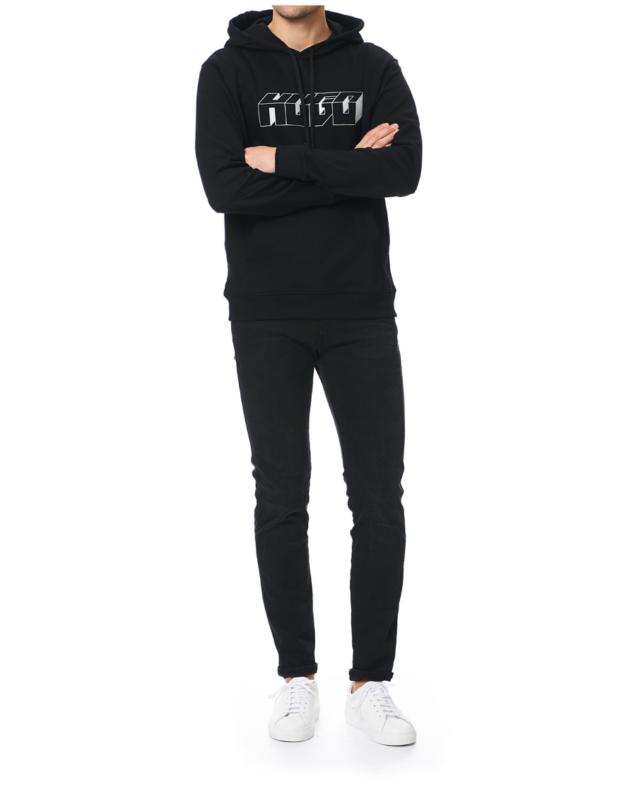 Homme | Pulls Et Tricots | HUGO | Dazarus Reflex Print Relaxed Fit Hoodie Black