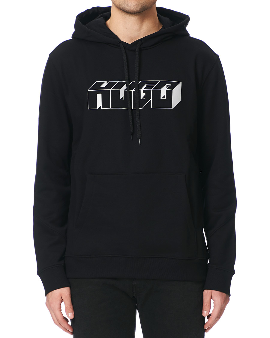 Homme | Pulls Et Tricots | HUGO | Dazarus Reflex Print Relaxed Fit Hoodie Black