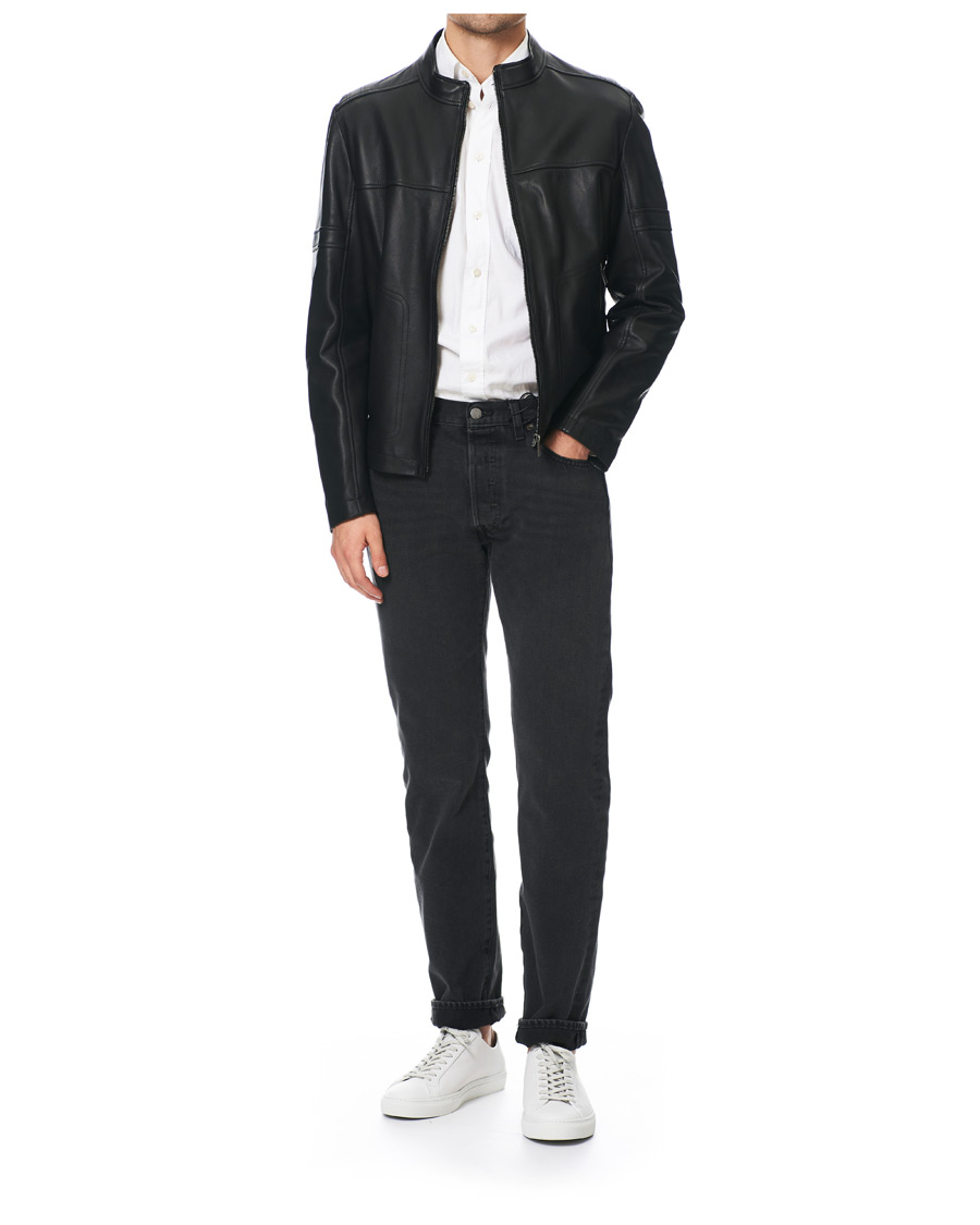 Homme | Manteaux Et Vestes | BOSS BLACK | BOSS Nidan Leather Jacket Black