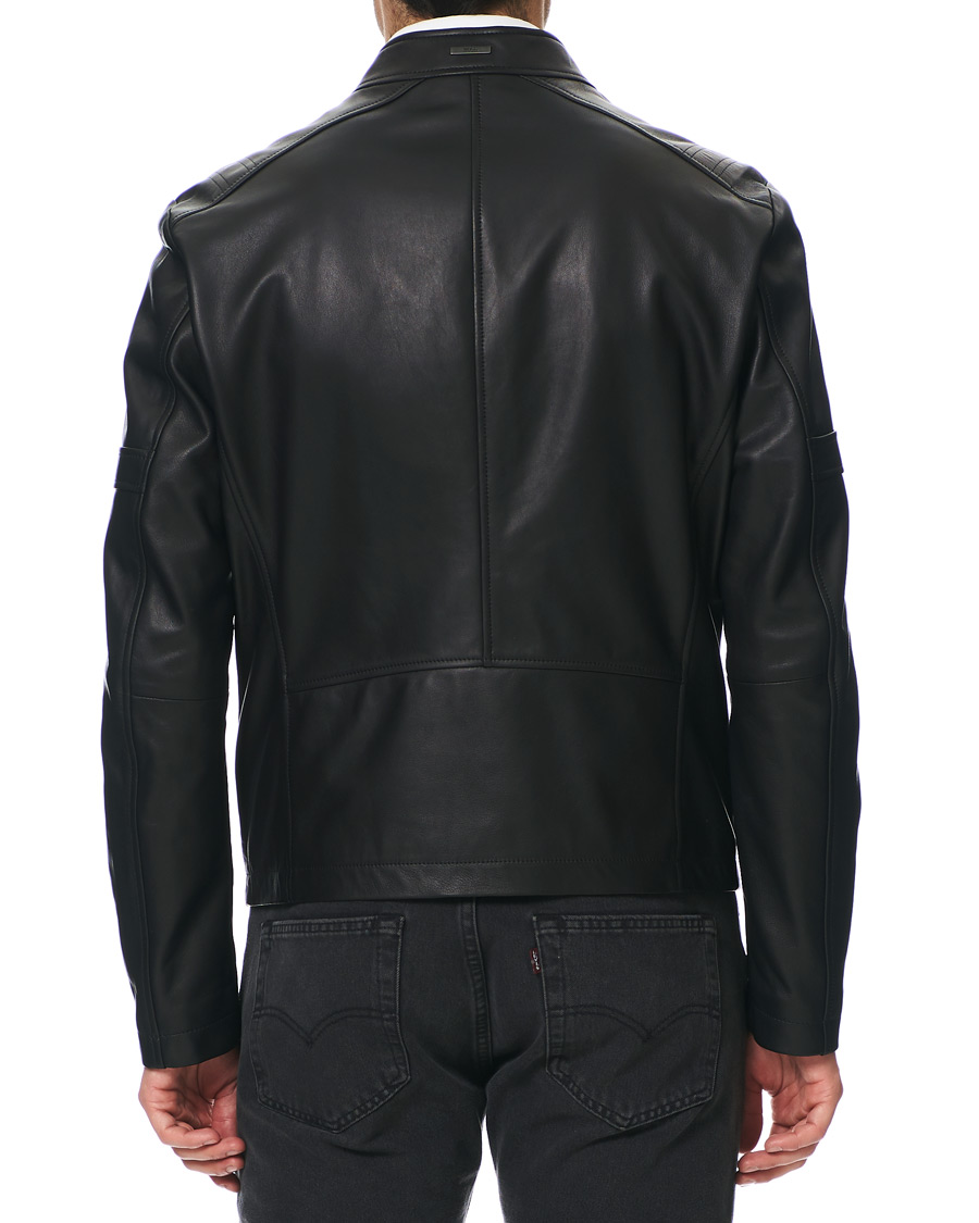 Homme | Manteaux Et Vestes | BOSS BLACK | BOSS Nidan Leather Jacket Black