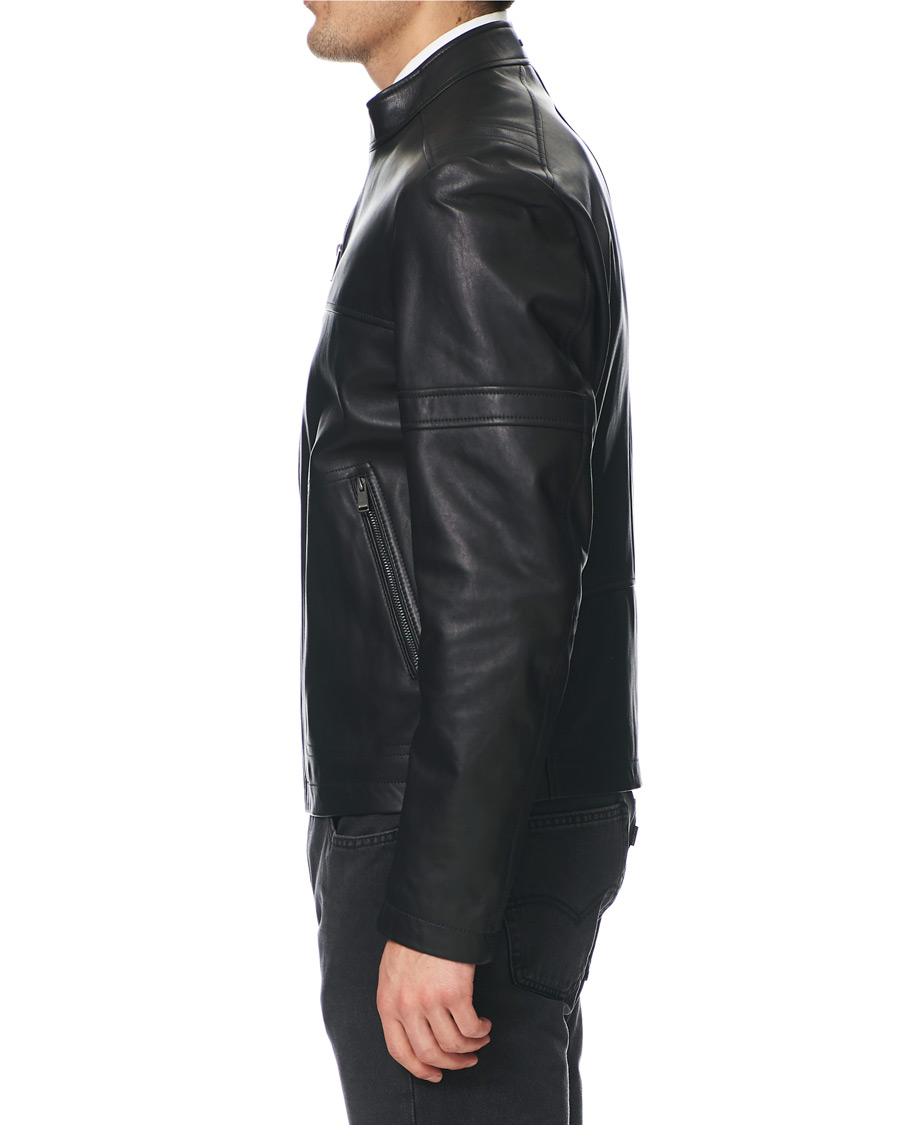 Homme | Manteaux Et Vestes | BOSS BLACK | BOSS Nidan Leather Jacket Black