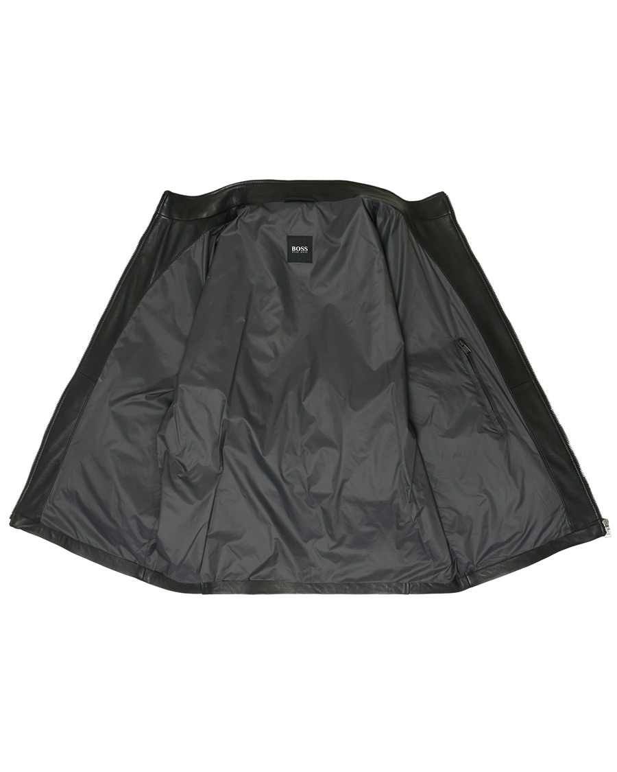 Homme | Manteaux Et Vestes | BOSS BLACK | BOSS Nidan Leather Jacket Black