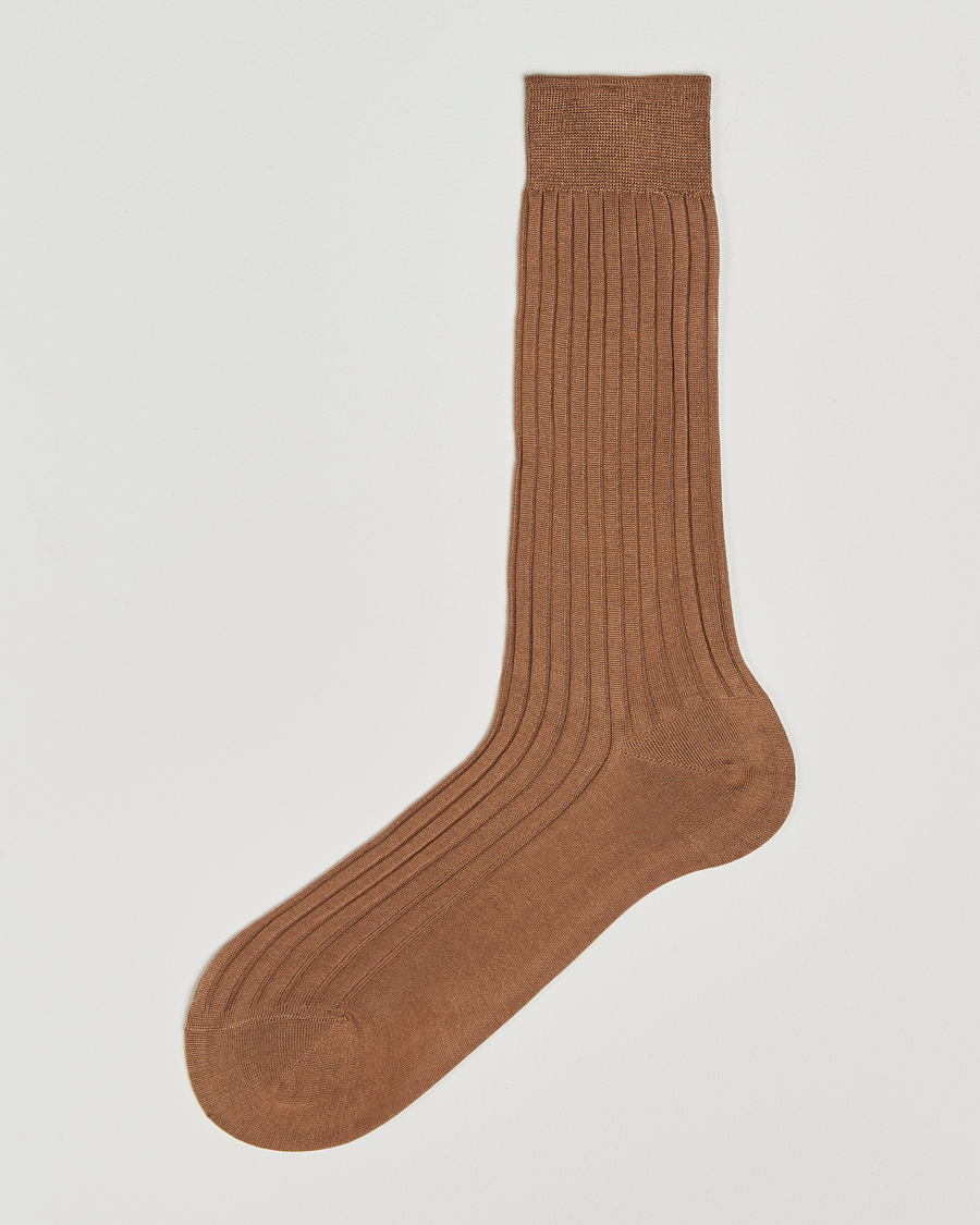 Homme | Sous-Vêtements Et Chaussettes | Bresciani | Cotton Ribbed Short Socks Light Brown