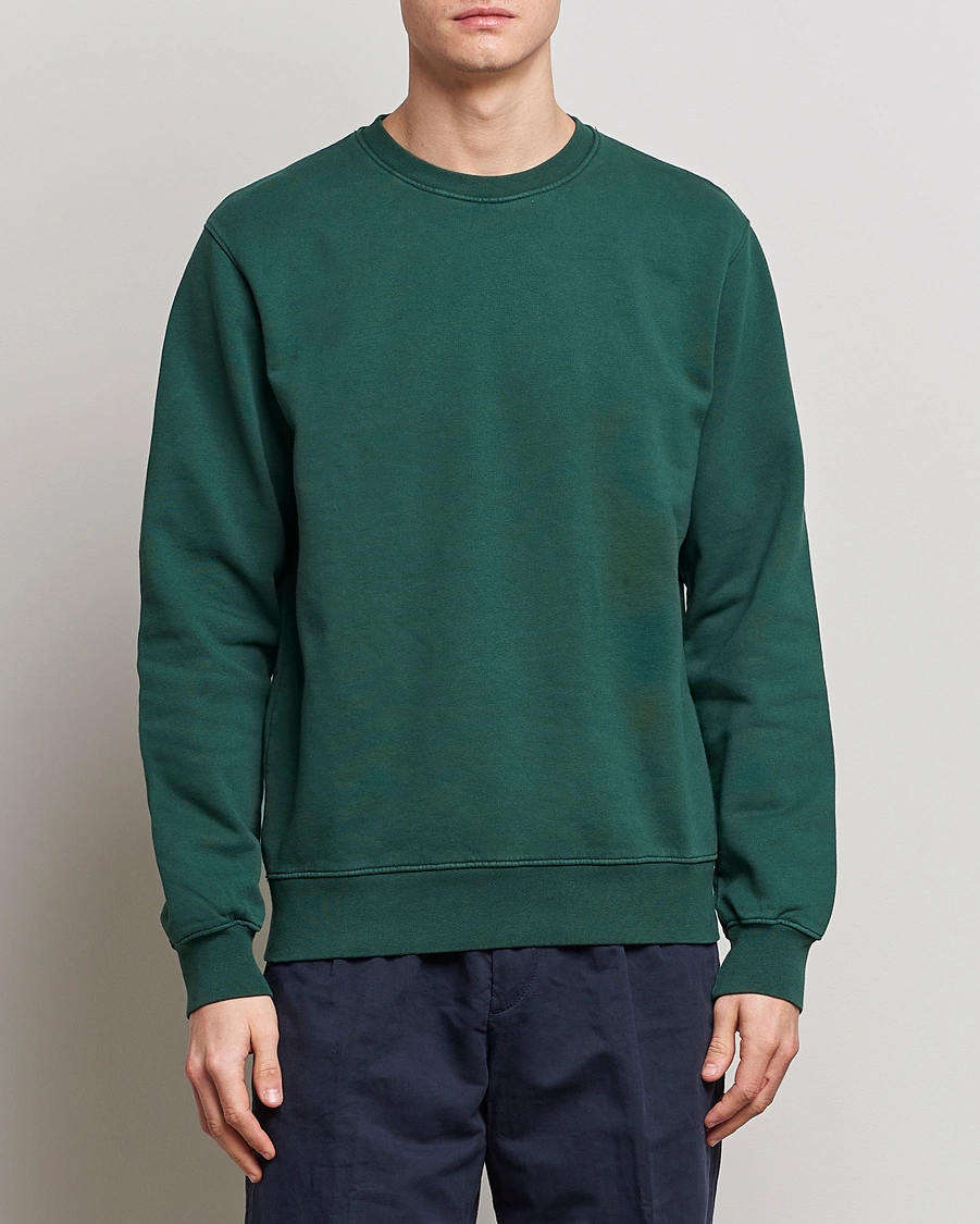 Homme | Sections | Colorful Standard | Classic Organic Crew Neck Sweat Emerald Green