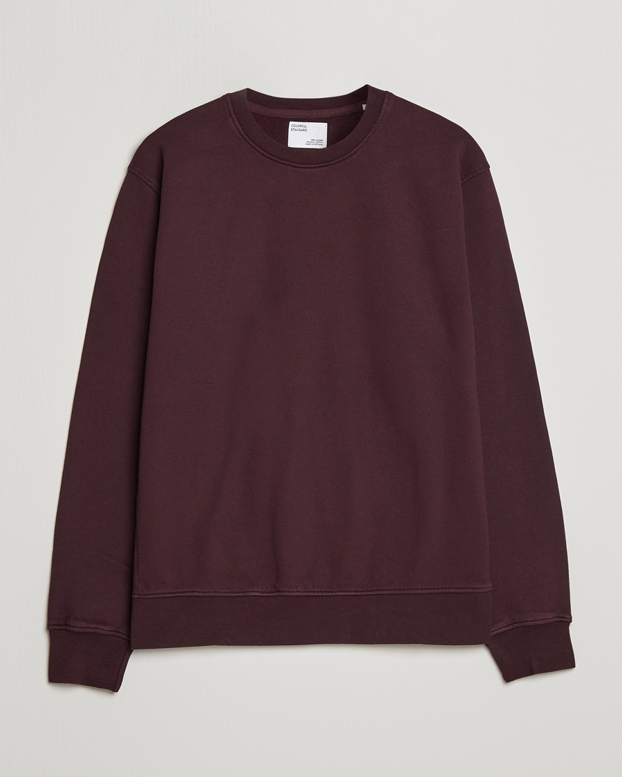 Homme | Pulls Et Tricots | Colorful Standard | Classic Organic Crew Neck Sweat Oxblood Red