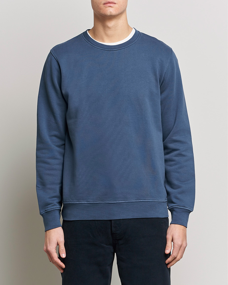 Homme | Sections | Colorful Standard | Classic Organic Crew Neck Sweat Petrol Blue