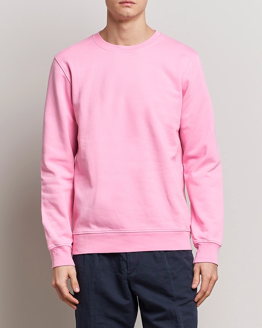 Homme |  | Colorful Standard | Classic Organic Crew Neck Sweat Flamingo Pink