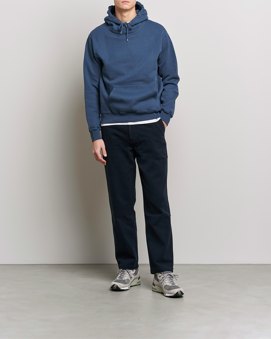 Homme | Pulls Et Tricots | Colorful Standard | Classic Organic Hood Petrol Blue