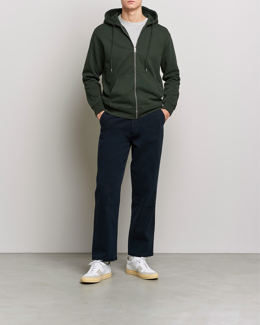 Homme | Pulls Et Tricots | Colorful Standard | Classic Organic Full Zip Hood Hunter Green