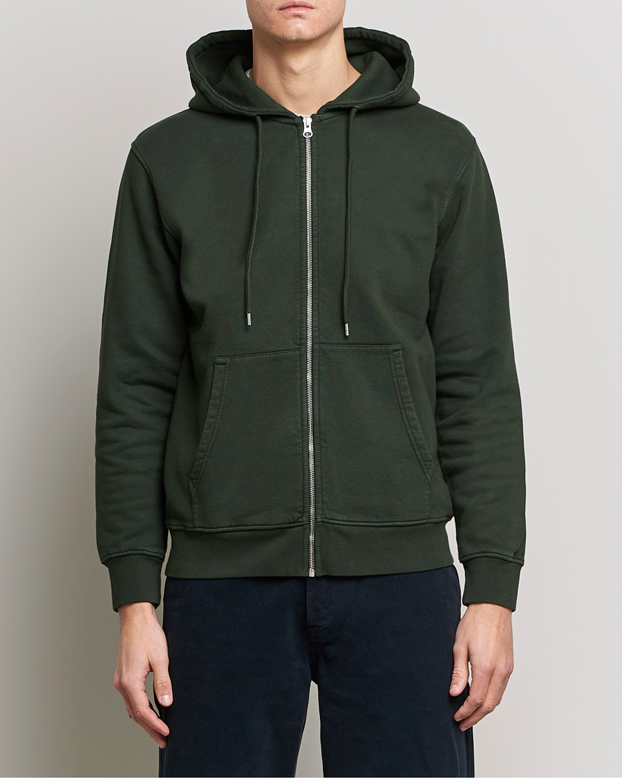 Homme | Sections | Colorful Standard | Classic Organic Full Zip Hood Hunter Green