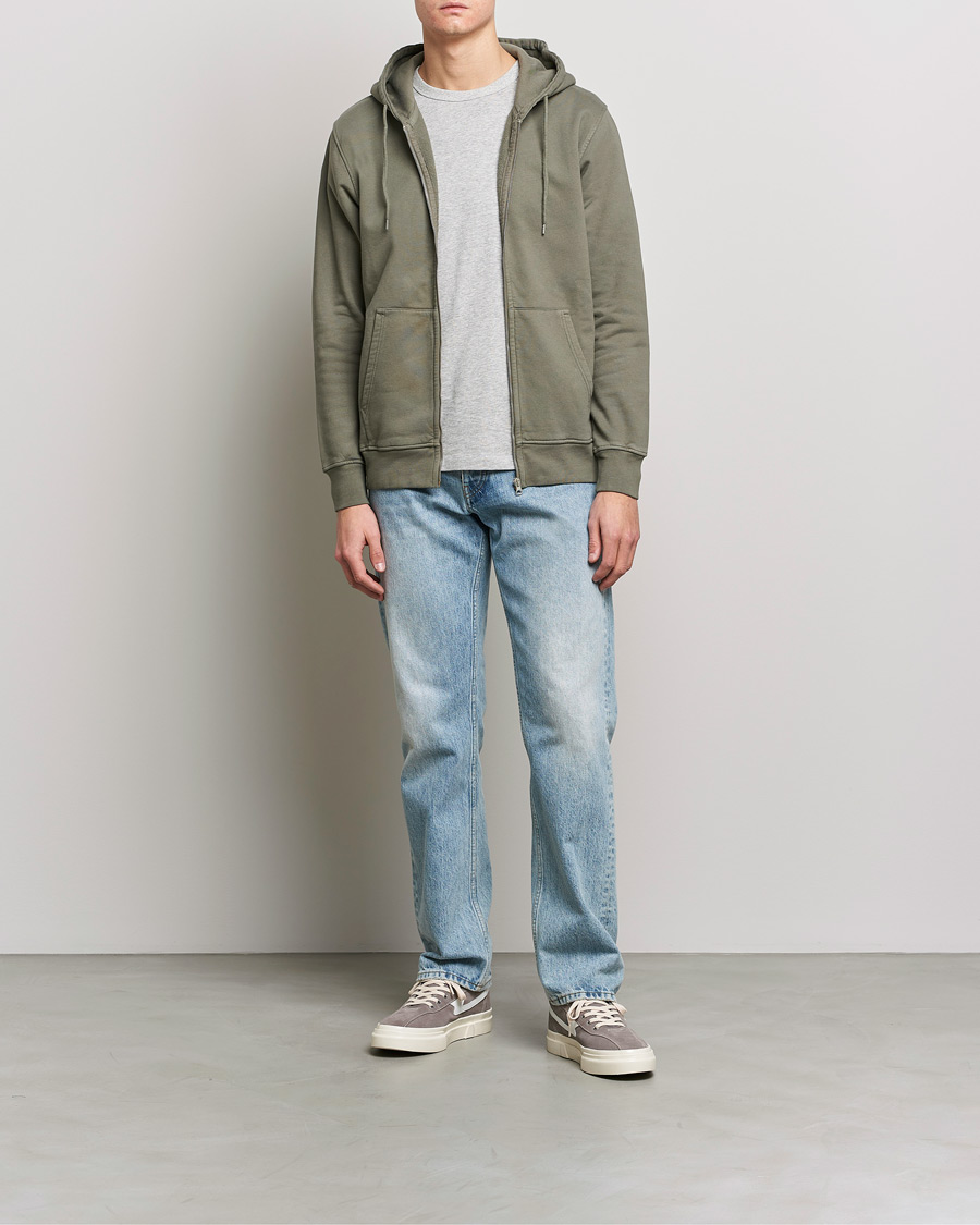Homme | Pulls Et Tricots | Colorful Standard | Classic Organic Full Zip Hood Dusty Olive