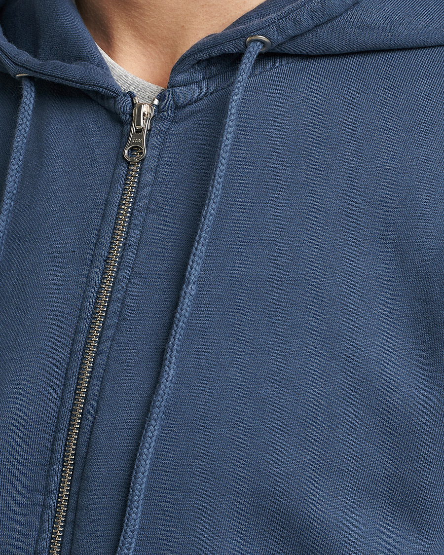 Homme | Pulls Et Tricots | Colorful Standard | Classic Organic Full Zip Hood Petrol Blue