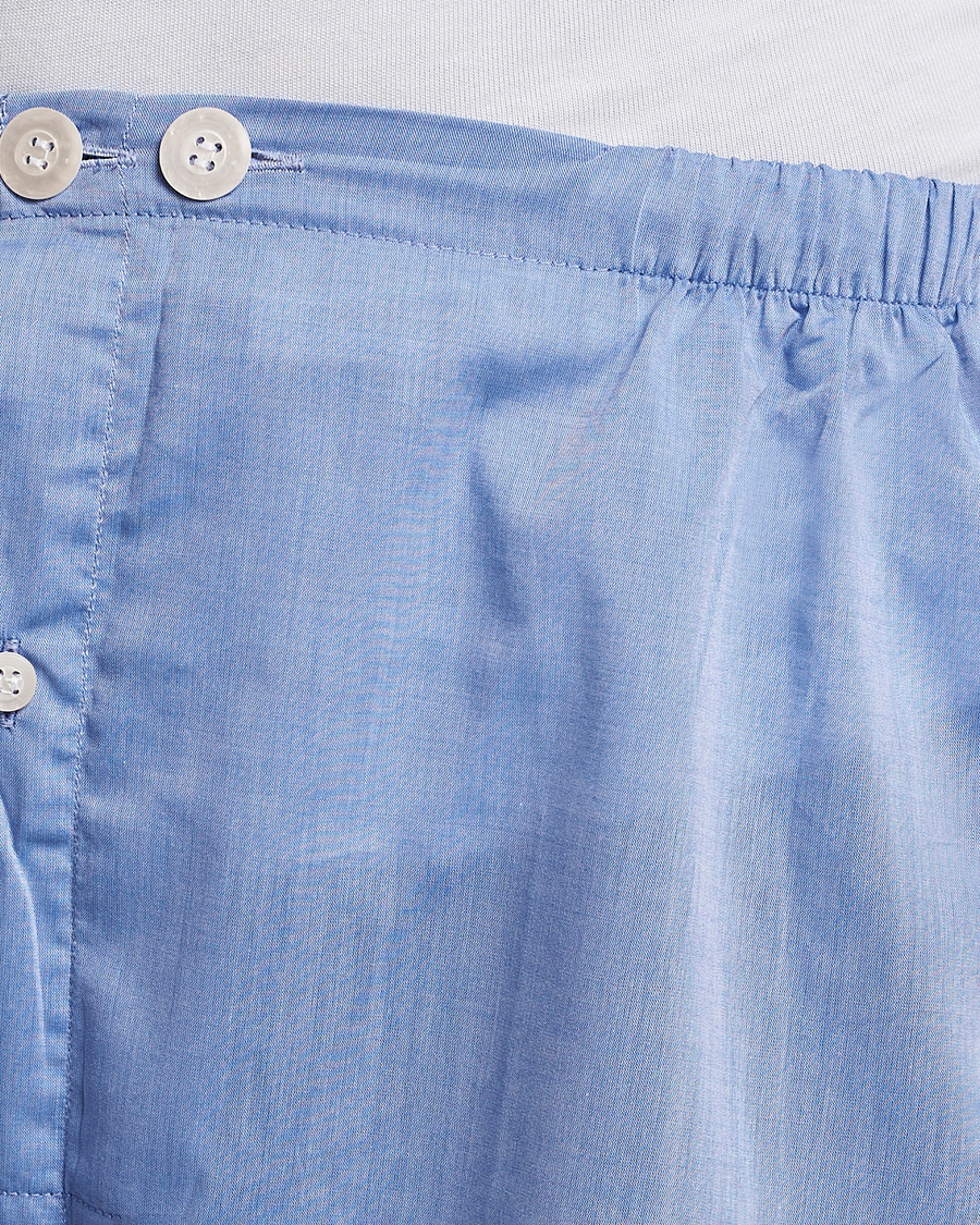 Homme | Peignoirs Et Pyjamas | Derek Rose | Shortie Cotton Pyjama Set Blue