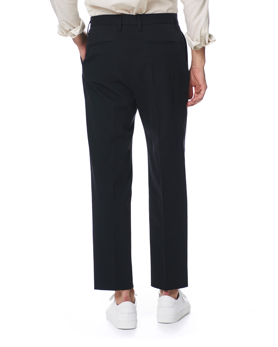 Homme | Pantalons | Filippa K | Samson Loose Fit Pleated Cotton Trousers Navy