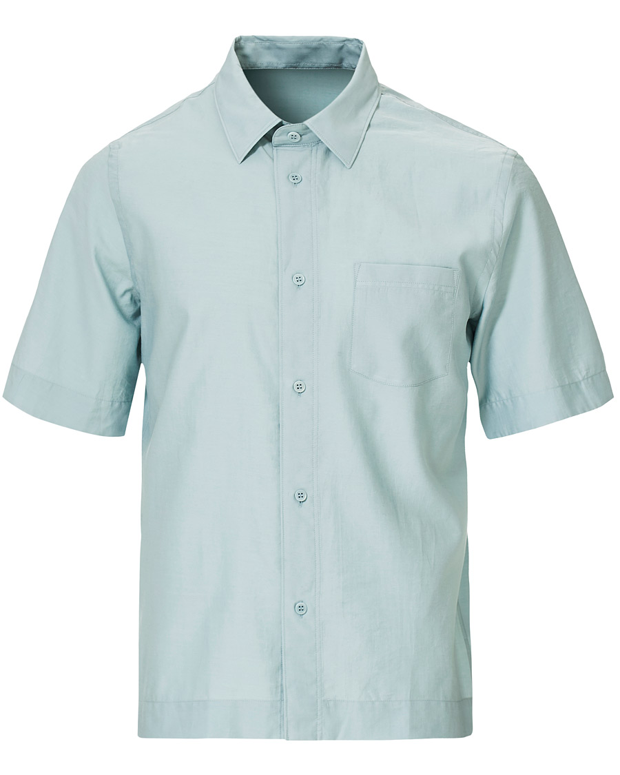 Homme | Chemises | Filippa K | Owen Short Sleeve Shirt Mint Powder