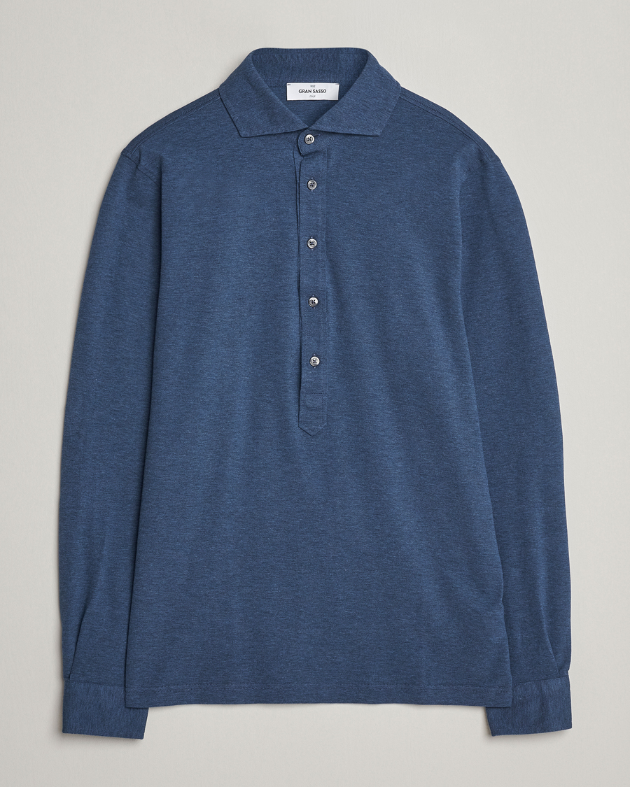Homme | Chemises | Gran Sasso | Popover Shirt Blue