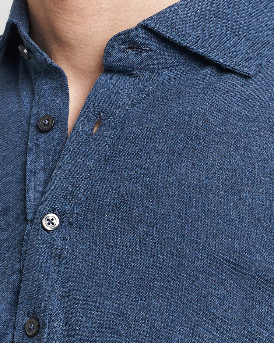 Homme | Chemises | Gran Sasso | Popover Shirt Blue