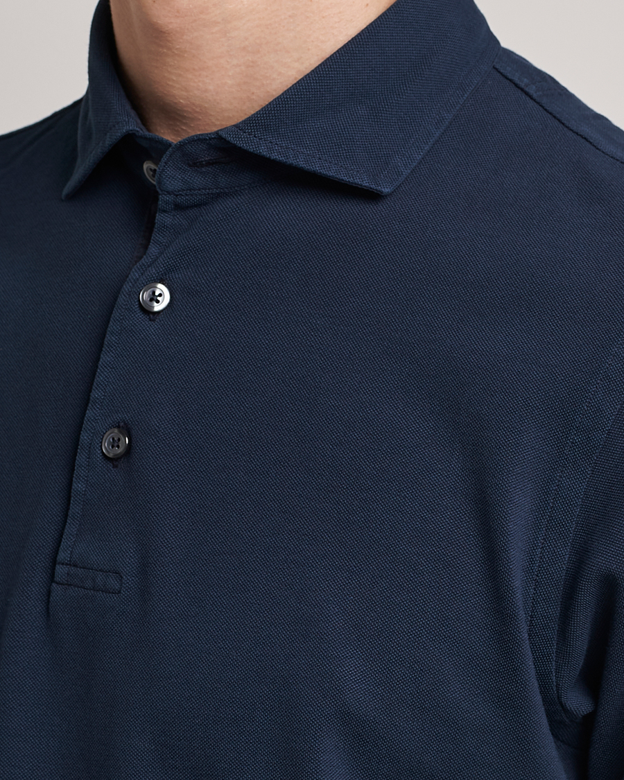 Homme | Polos | Gran Sasso | Washed Polo Navy