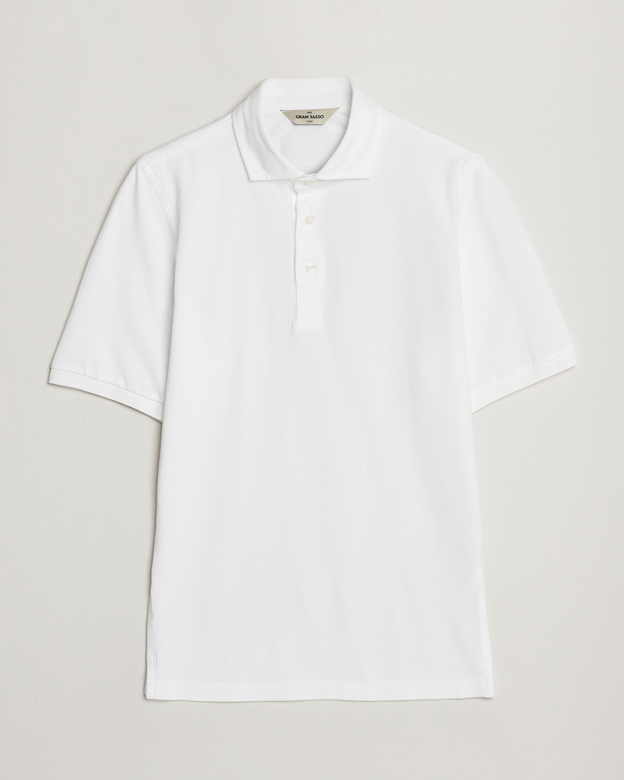 Homme | Polos | Gran Sasso | Washed Polo White