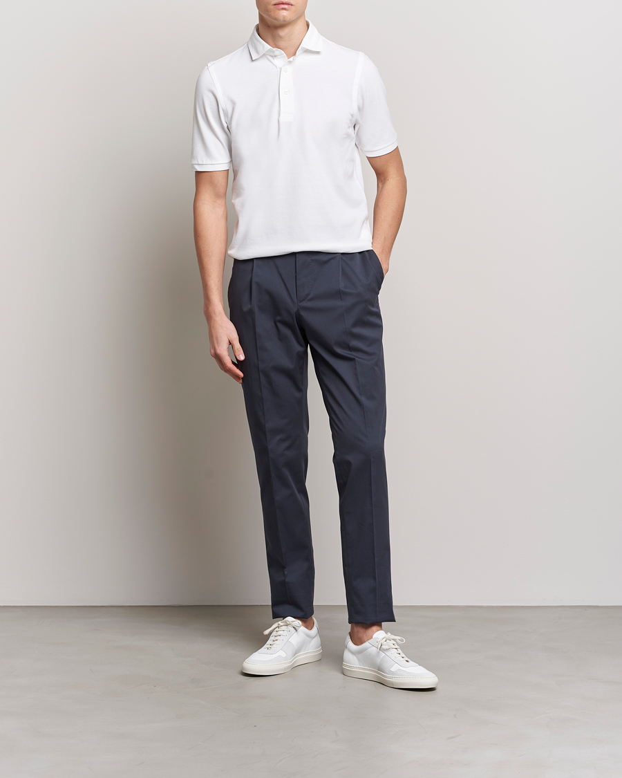 Homme | Polos | Gran Sasso | Washed Polo White