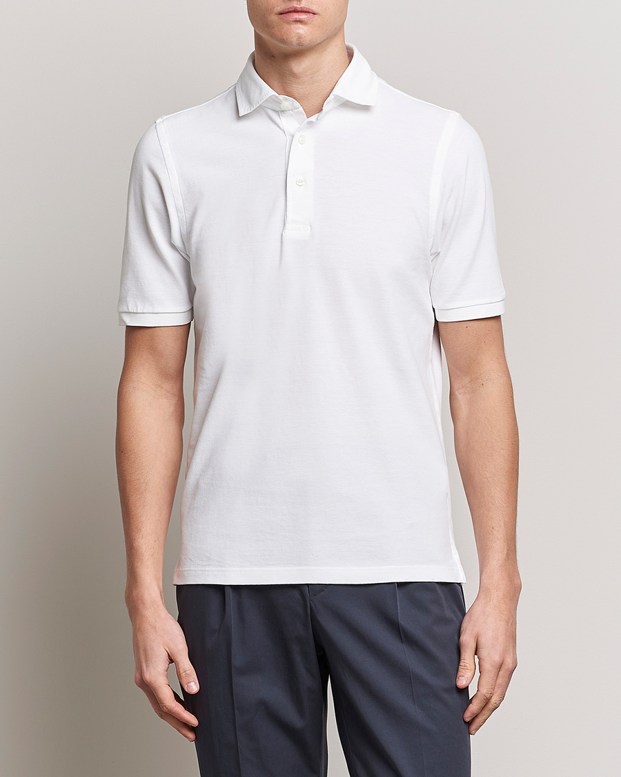 Homme | Polos | Gran Sasso | Washed Polo White