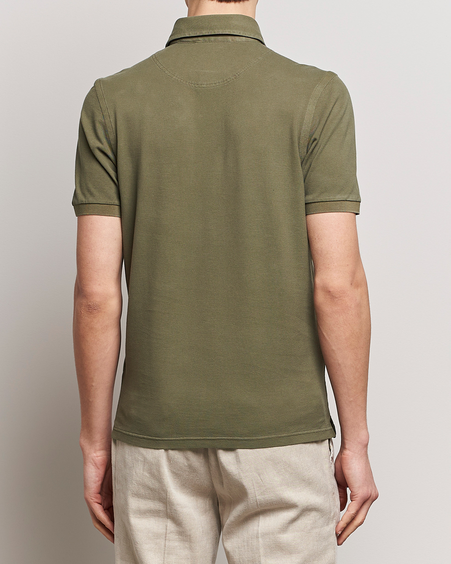 Homme | Polos | Gran Sasso | Washed Polo Medium Green