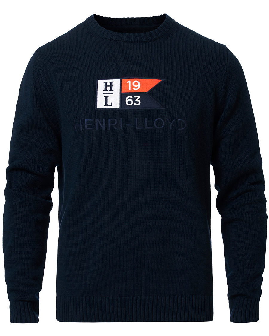 Homme | Pulls Et Tricots | Henri-Lloyd | Henri Lloyd Cross Flag Knitted Crew Neck Navy
