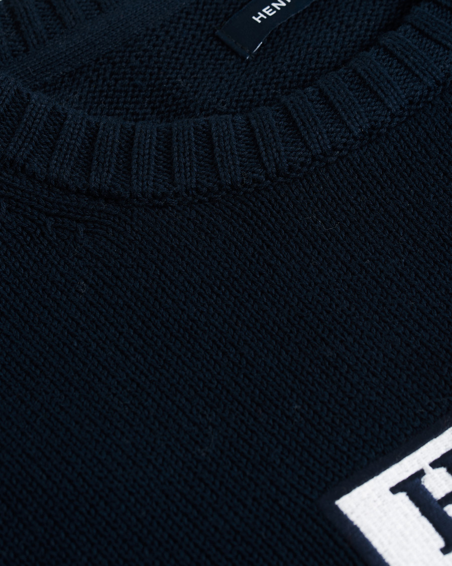 Homme | Pulls Et Tricots | Henri-Lloyd | Henri Lloyd Cross Flag Knitted Crew Neck Navy