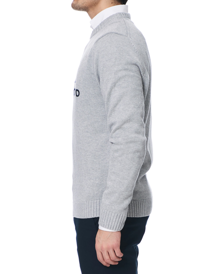 Homme | Pulls Et Tricots | Henri-Lloyd | Henri Lloyd Cross Flag Knitted Crew Neck Grey Melange